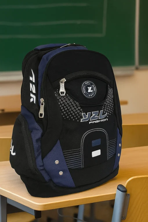 Rucsac sport cu buzunare laterale si fermoare Sport NegruAlbastru - RS01 (2) Rucsac sport cu buzunare laterale si fermoare Sport NegruAlbastru - RS01