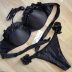 Costum de baie cu push-up si clip brazilian Delilah Negru