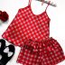 Set pijama satin doua piese Dragun Rosu