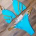 Costum de baie cu slip brazilian Mermaid Albastru