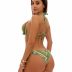 Costum de baie cu slip brazilian si imprimeu Hawaii