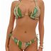 Costum de baie cu slip brazilian si imprimeu Hawaii