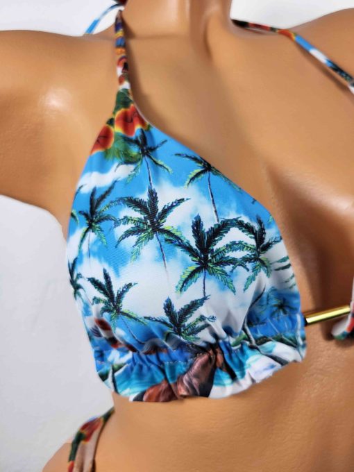 Costum de baie doua piese cu slip brazilian Amazon (2) Costum de baie cu slip brazilian si imprimeu Amazon