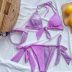 Costume de baie cu slip brazilian 3 piese Monte Carlo Mov
