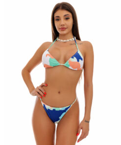 Set 3 pise Costum de baie cu slip brazilian si rochita Andreea