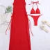 Set 3 pise Costum de baie si rochita Sexy on the Beach Rosu