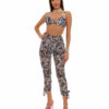 Set Costum de baie cu slip brazilian si pantaloni Zebra