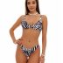 Set Costum de baie cu slip brazilian si pantaloni Zebra