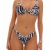 Set Costum de baie cu slip brazilian si pantaloni Zebra