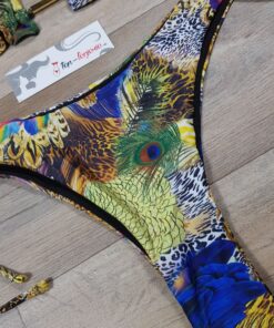 Costum de baie cu slip brazilian si imprimeu Phoenix
