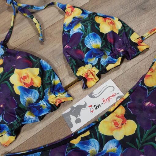 Costum de baie cu slip brazilian si imprimeu floral Colorado Springs