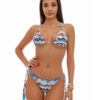 Costum de baie cu slip brazilian si imprimeu marin Shells