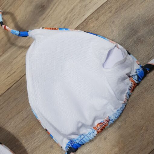 Costum de baie cu slip brazilian si imprimeu marin Shells