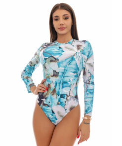 Costume de baie femei scuba cu maneca lunga Coppa Cabana Albastru