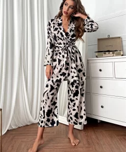 Set pijama patru piese cu imprimeu Shania – SH12