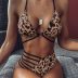 Costum de baie doua piese cu talie inalta Nicola AnimalPrint