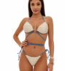 Costum de baie cu slip brazilian Laguna Crem