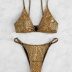 Costum de baie cu slip brazilian reglabil Berlin Gold (2)