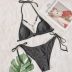 Costum de baie cu slip brazilian si pietre Kefalonia Negru (1)