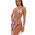 Set 3 piese Costum de baie cu slip brazilian si esarfa Senegal