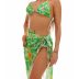Set 3 piese Dres de baie cu slip brazilian Rio de Janeiro Verde
