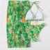 Set 3 pise Dres de baie cu slip brazilian Rio de Janeiro Verde (1)