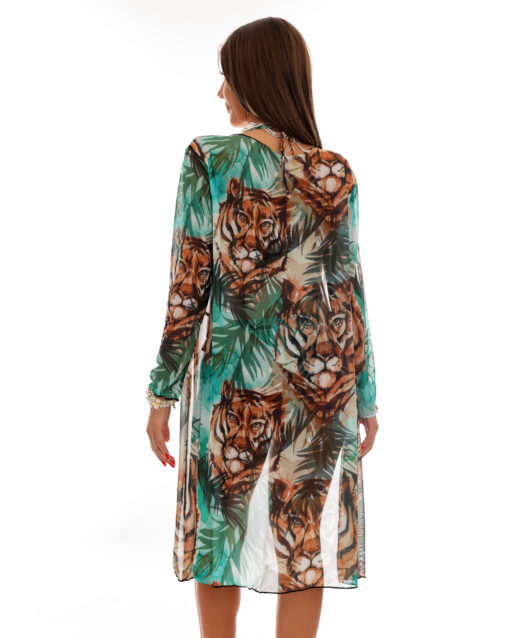 Set Costum de baie si Cardigan cu imprimeu Panthera Tigris