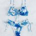 Costum de baie cu slip brazilian si sutien inflorat Thomasita