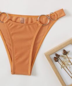Costum de baie cu slip tanga Pastel Orange