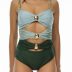Costum de baie intreg cu slip clasic Seychelles Verde