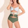 Costum de baie intreg cu slip clasic Seychelles Verde