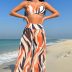 Set trei piese Costum de baie si pantaloni Orient Crem