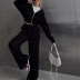 Compleu trening gros 2 piese over size Adele Negru- AD03
