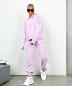 Compleu trening gros 2 piese over size Valentina Lila- VA02